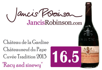 PRESSE 16.5/20 Jancis Robinson Châteauneuf Tradition 2013